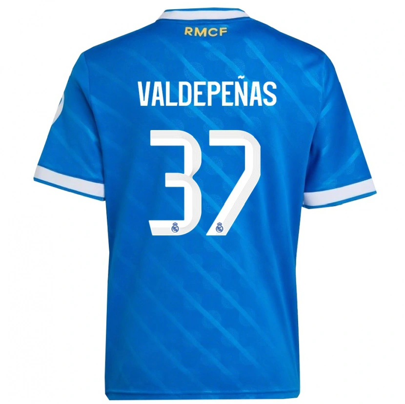 Danxen Dame Víctor Valdepeñas #37 Blå Hvit Tredje Sett Drakt Trøye 2025/26 Skjorter T-Skjorte