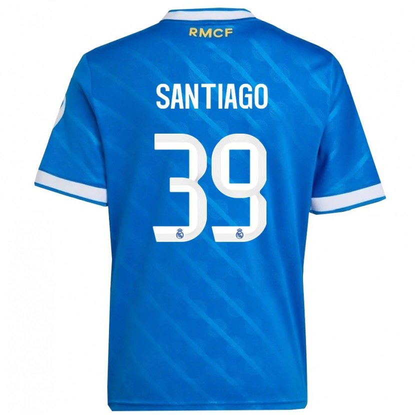 Danxen Dame Aimar Santiago #39 Blå Hvit Tredje Sett Drakt Trøye 2025/26 Skjorter T-Skjorte