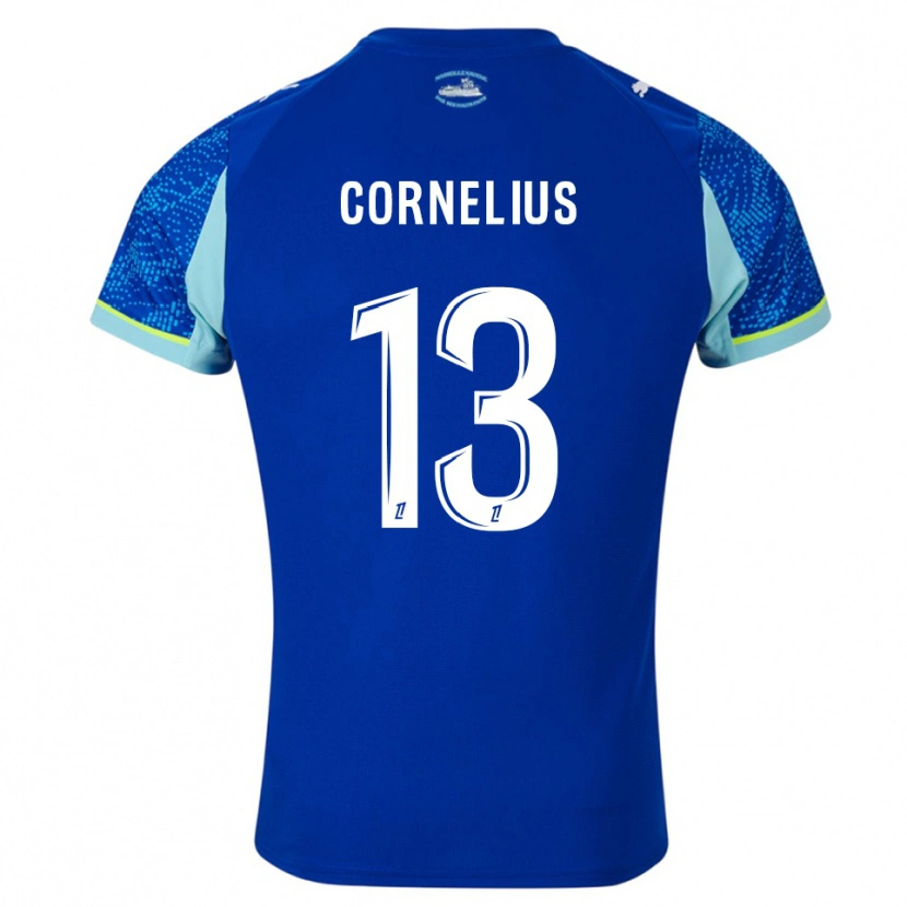 Danxen Dame Derek Cornelius #13 Lyseblå Hvit Tredje Sett Drakt Trøye 2025/26 Skjorter T-Skjorte