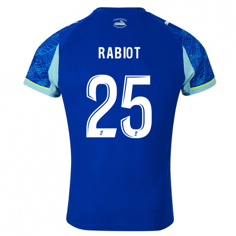 Danxen Dame Adrien Rabiot #25 Lyseblå Hvit Tredje Sett Drakt Trøye 2025/26 Skjorter T-Skjorte