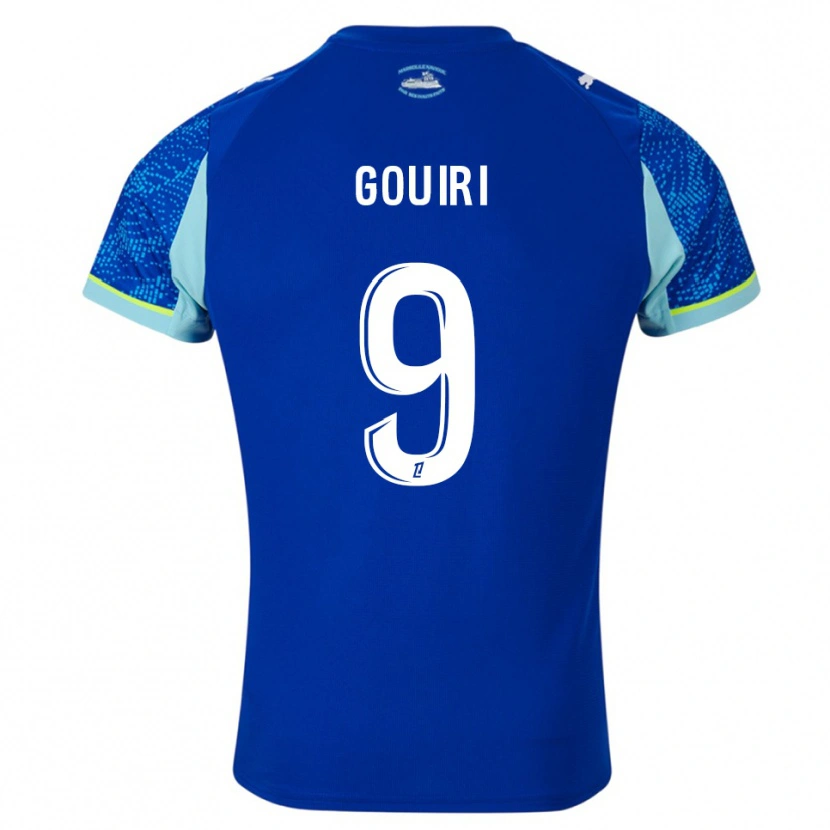 Danxen Dame Amine Gouiri #9 Lyseblå Hvit Tredje Sett Drakt Trøye 2025/26 Skjorter T-Skjorte