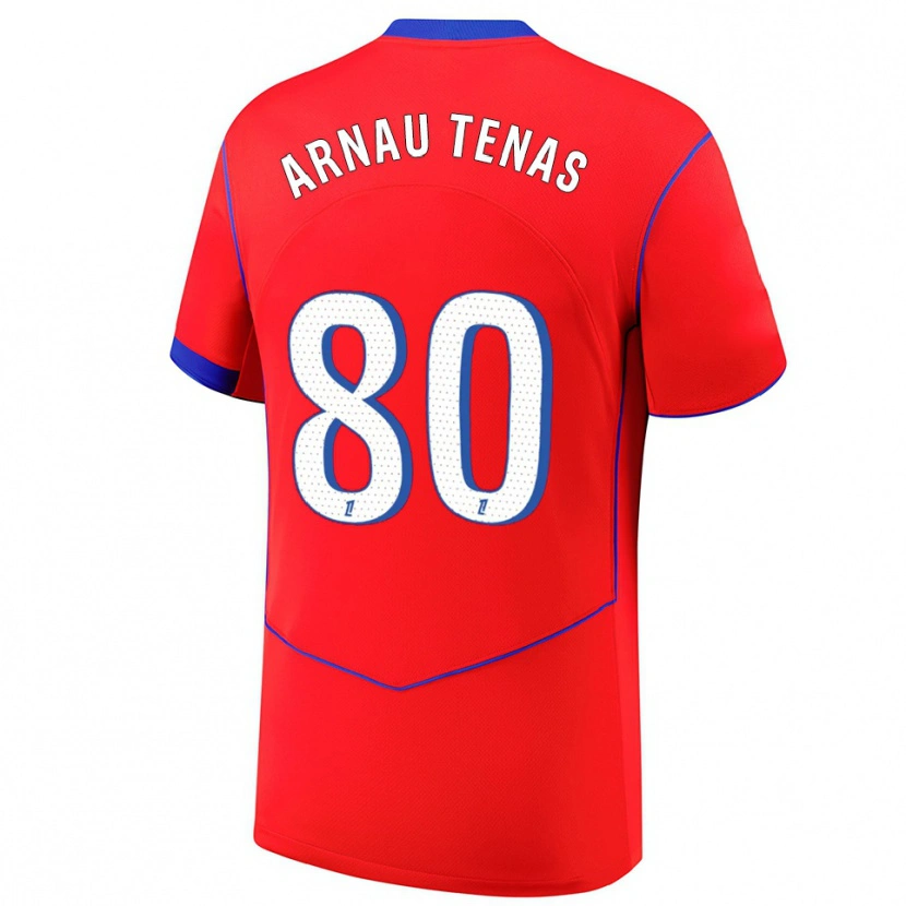 Danxen Dame Arnau Tenas #80 Rød Blå Hvit Tredje Sett Drakt Trøye 2025/26 Skjorter T-Skjorte