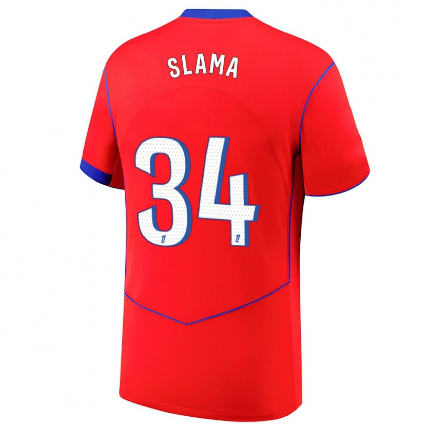 Danxen Dame Wassim Slama #34 Rød Blå Hvit Tredje Sett Drakt Trøye 2025/26 Skjorter T-Skjorte
