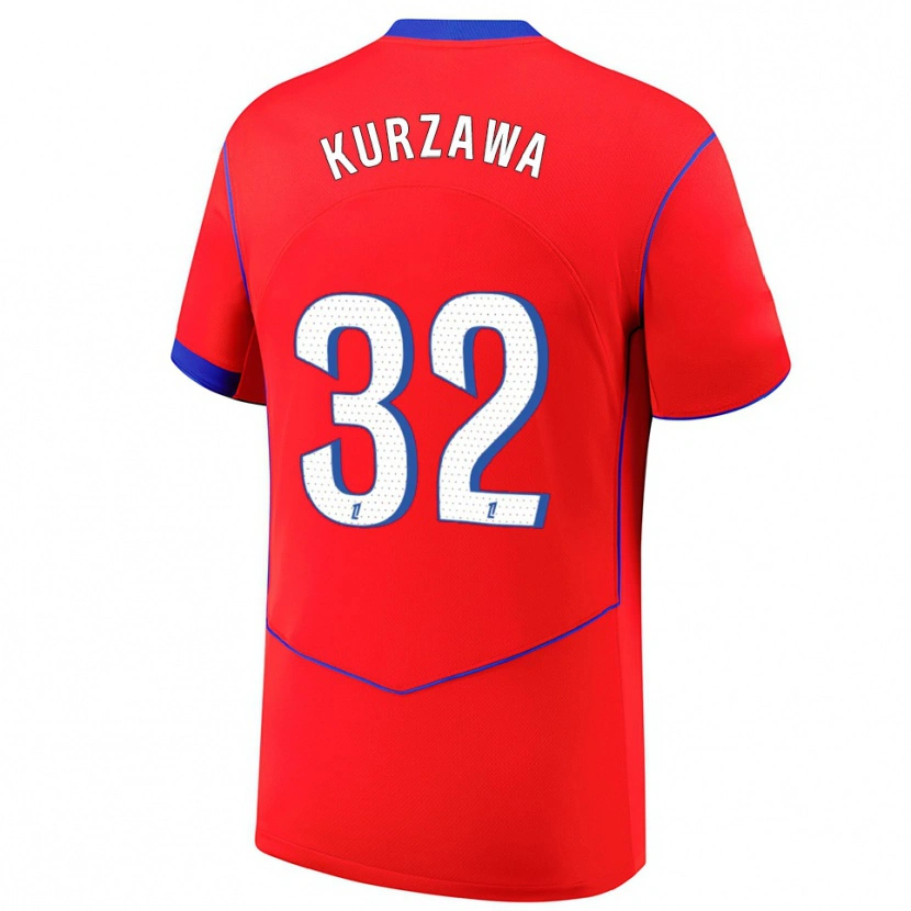 Danxen Dame Layvin Kurzawa #32 Rød Blå Hvit Tredje Sett Drakt Trøye 2025/26 Skjorter T-Skjorte
