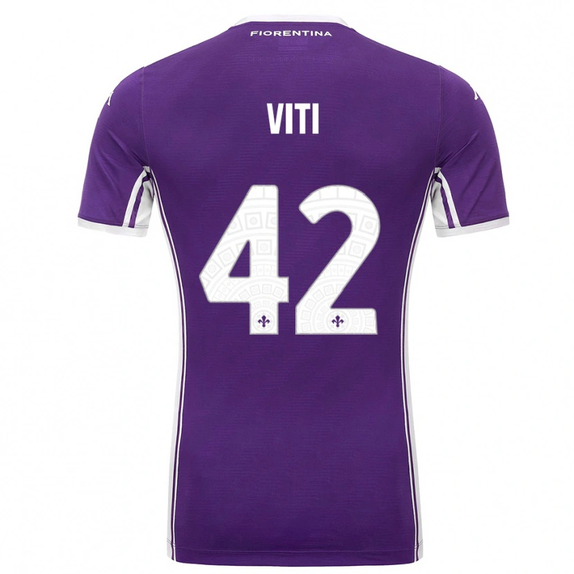Danxen Barn Mattia Viti #42 Lilla Hvit Hjemmetrøye Drakt Trøye 2025/26 Skjorter T-Skjorte