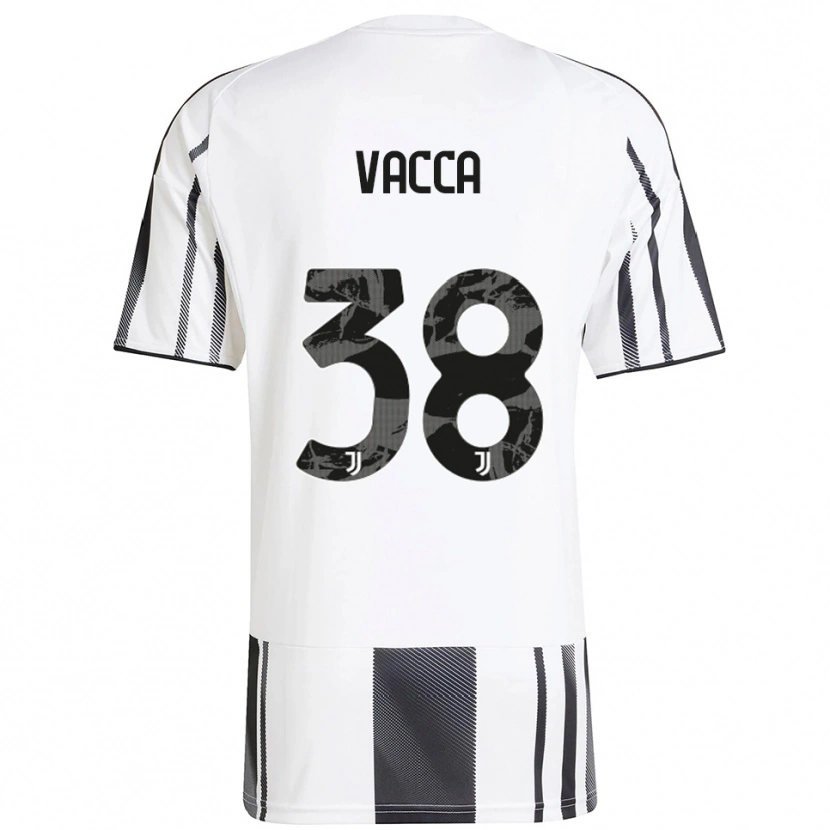 Danxen Barn Alessio Vacca #38 Hvit Svart Hjemmetrøye Drakt Trøye 2025/26 Skjorter T-Skjorte