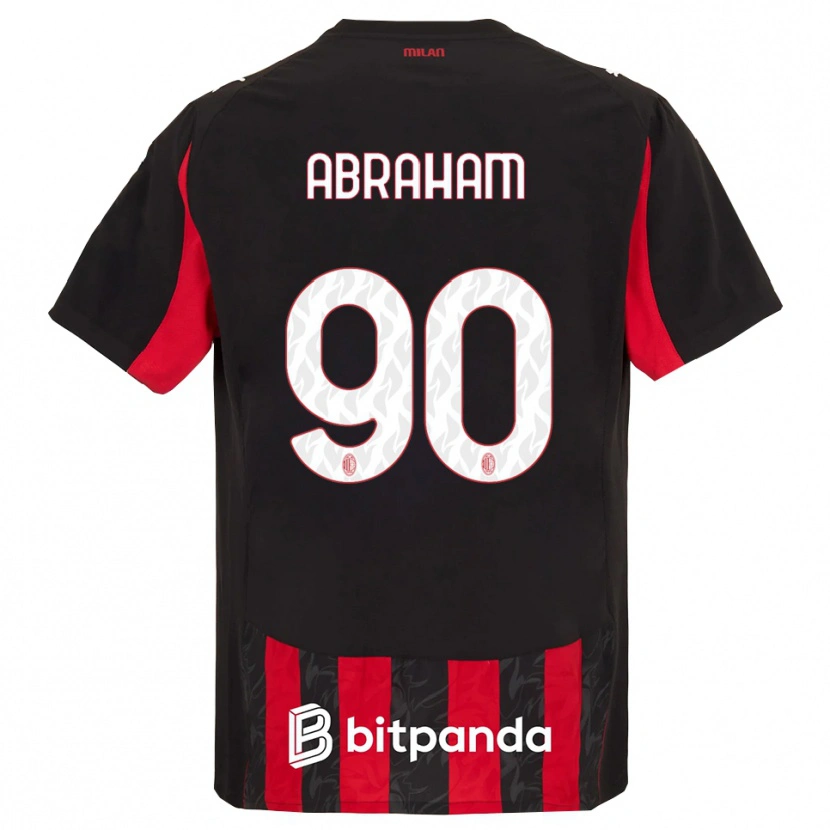 Danxen Barn Tammy Abraham #90 Rød Svart Hjemmetrøye Drakt Trøye 2025/26 Skjorter T-Skjorte