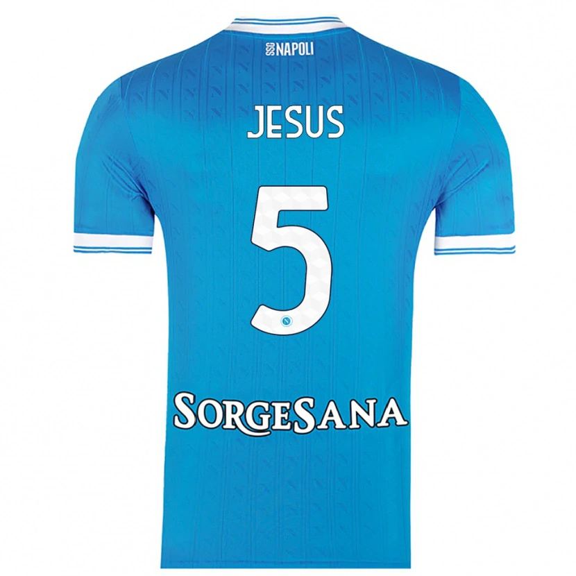 Danxen Barn Juan Jesus #5 Lyseblå Hvit Hjemmetrøye Drakt Trøye 2025/26 Skjorter T-Skjorte