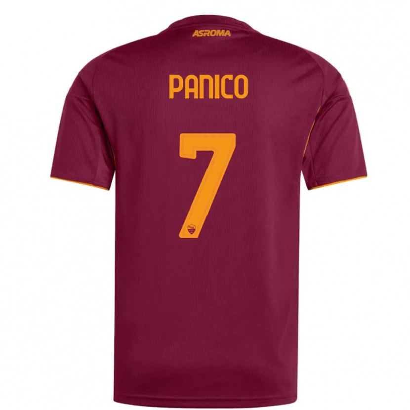 Danxen Barn Francesco Panico #7 Burgunder Oransje Hjemmetrøye Drakt Trøye 2025/26 Skjorter T-Skjorte