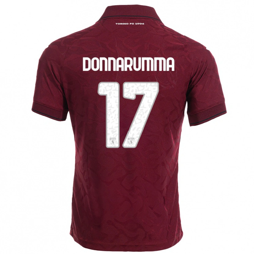Danxen Barn Antonio Donnarumma #17 Burgunder Hvit Hjemmetrøye Drakt Trøye 2025/26 Skjorter T-Skjorte