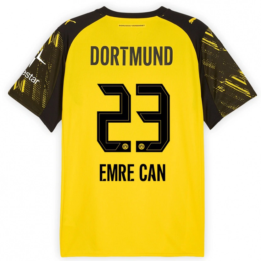 Danxen Barn Emre Can #23 Gul Svart Hjemmetrøye Drakt Trøye 2025/26 Skjorter T-Skjorte