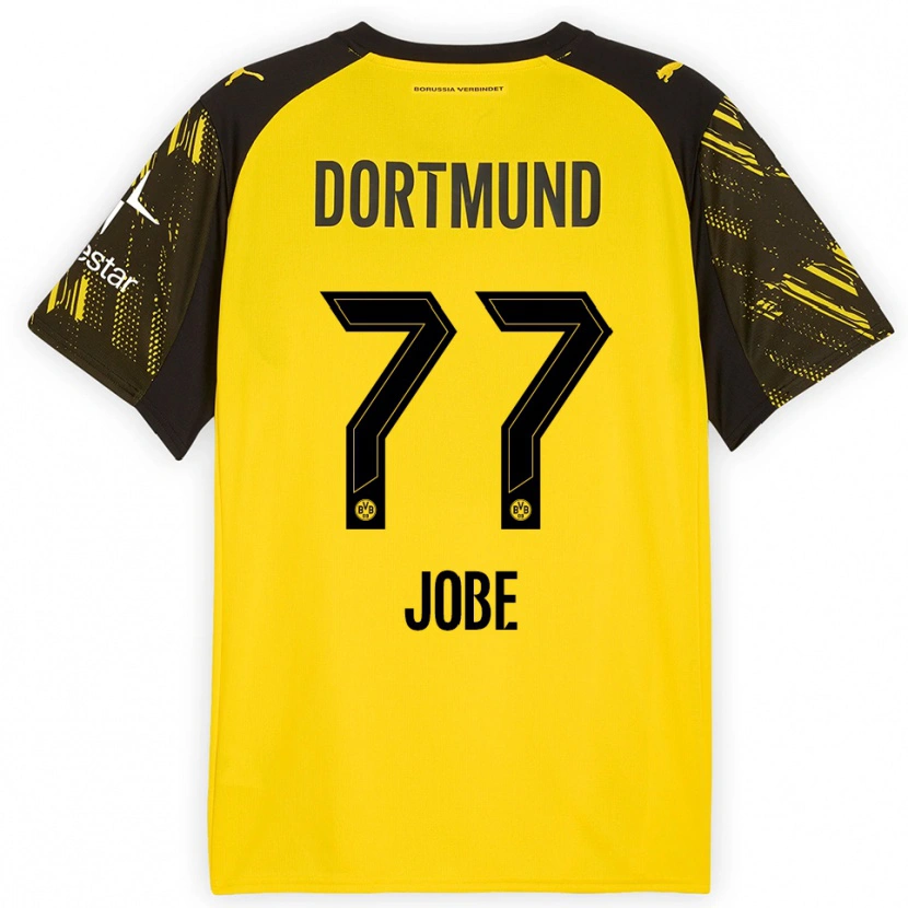 Danxen Barn Jobe Bellingham #77 Gul Svart Hjemmetrøye Drakt Trøye 2025/26 Skjorter T-Skjorte
