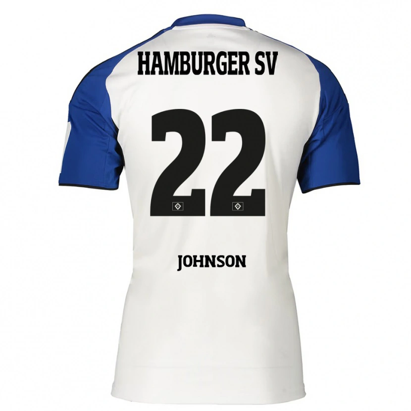 Danxen Barn Emmanuel Johnson #22 Hvit Blå Hjemmetrøye Drakt Trøye 2025/26 Skjorter T-Skjorte