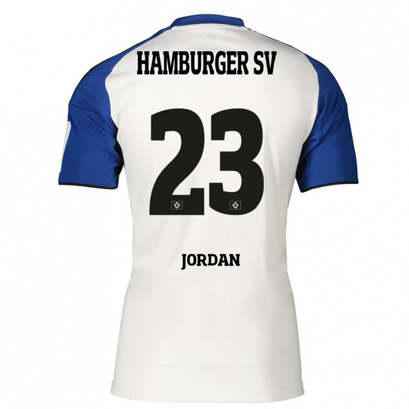 Danxen Barn Dominik Jordan #23 Hvit Blå Hjemmetrøye Drakt Trøye 2025/26 Skjorter T-Skjorte