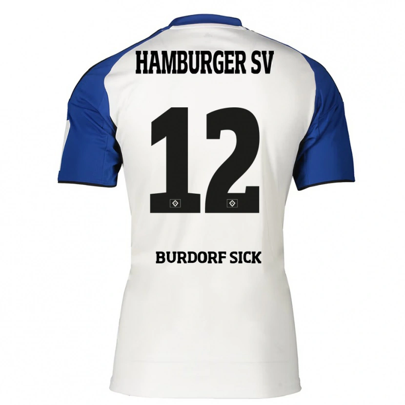 Danxen Barn Emma Burdorf-Sick #12 Hvit Blå Hjemmetrøye Drakt Trøye 2025/26 Skjorter T-Skjorte