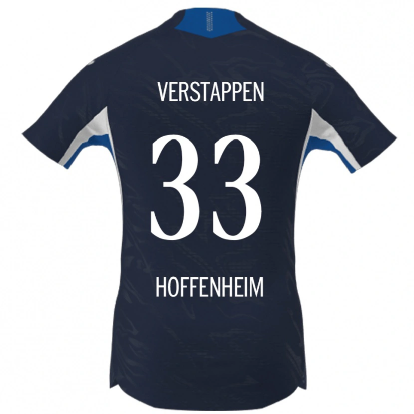 Danxen Barn Eric Verstappen #33 Marineblå Hvit Hjemmetrøye Drakt Trøye 2025/26 Skjorter T-Skjorte