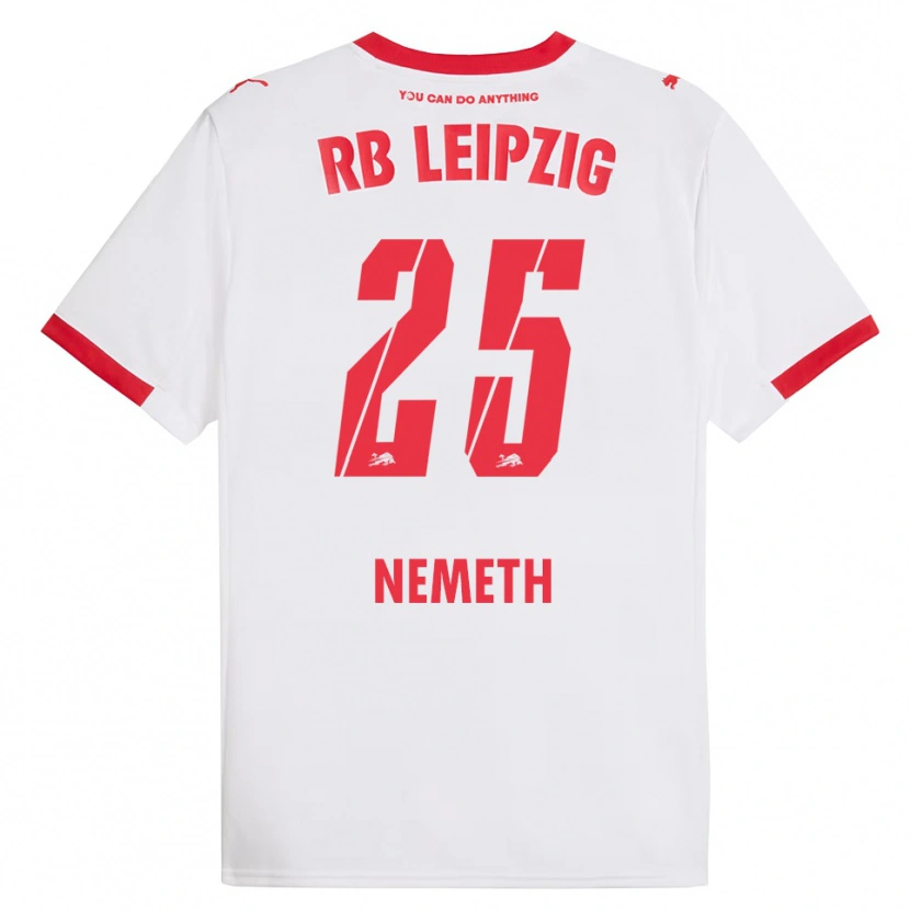 Danxen Barn Diána Németh #25 Hvit Rød Hjemmetrøye Drakt Trøye 2025/26 Skjorter T-Skjorte