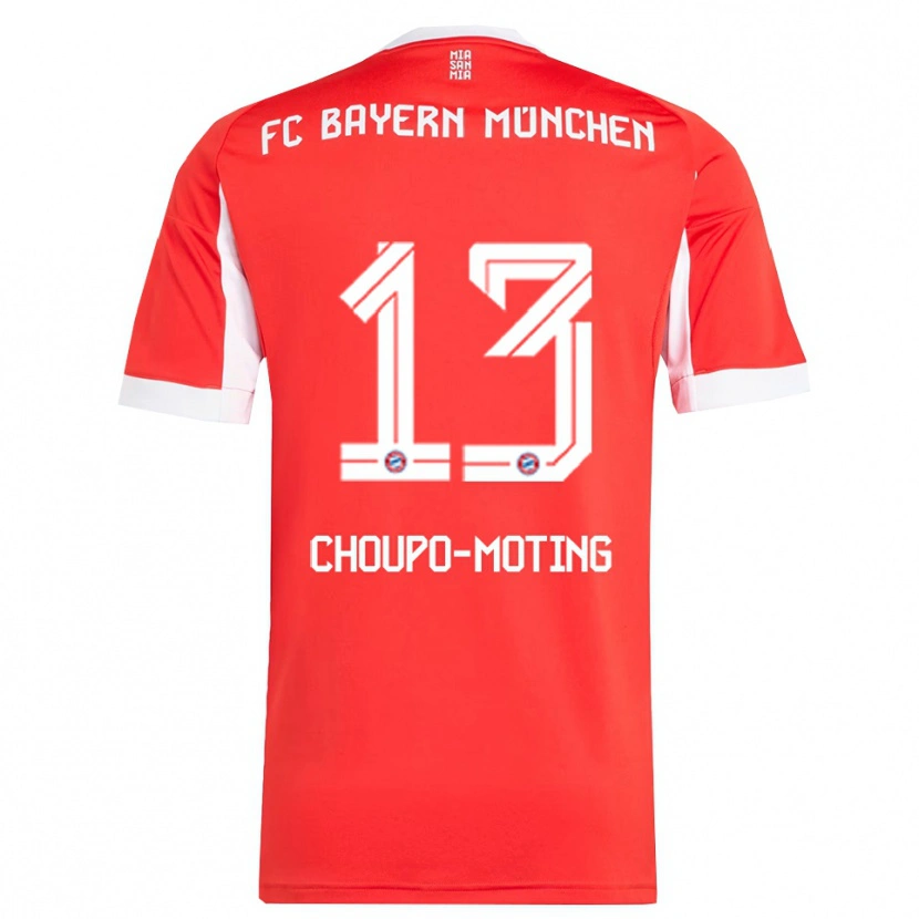 Danxen Barn Eric Maxim Choupo-Moting #13 Hvit Rød Hjemmetrøye Drakt Trøye 2025/26 Skjorter T-Skjorte