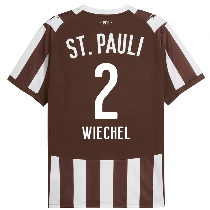 Danxen Barn Jan Wiechel #2 Kaffe Hvit Hjemmetrøye Drakt Trøye 2025/26 Skjorter T-Skjorte