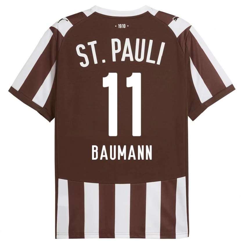 Danxen Barn Malte Baumann #11 Kaffe Hvit Hjemmetrøye Drakt Trøye 2025/26 Skjorter T-Skjorte