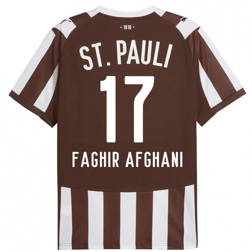 Danxen Barn Younan Faghir Afghani #17 Kaffe Hvit Hjemmetrøye Drakt Trøye 2025/26 Skjorter T-Skjorte