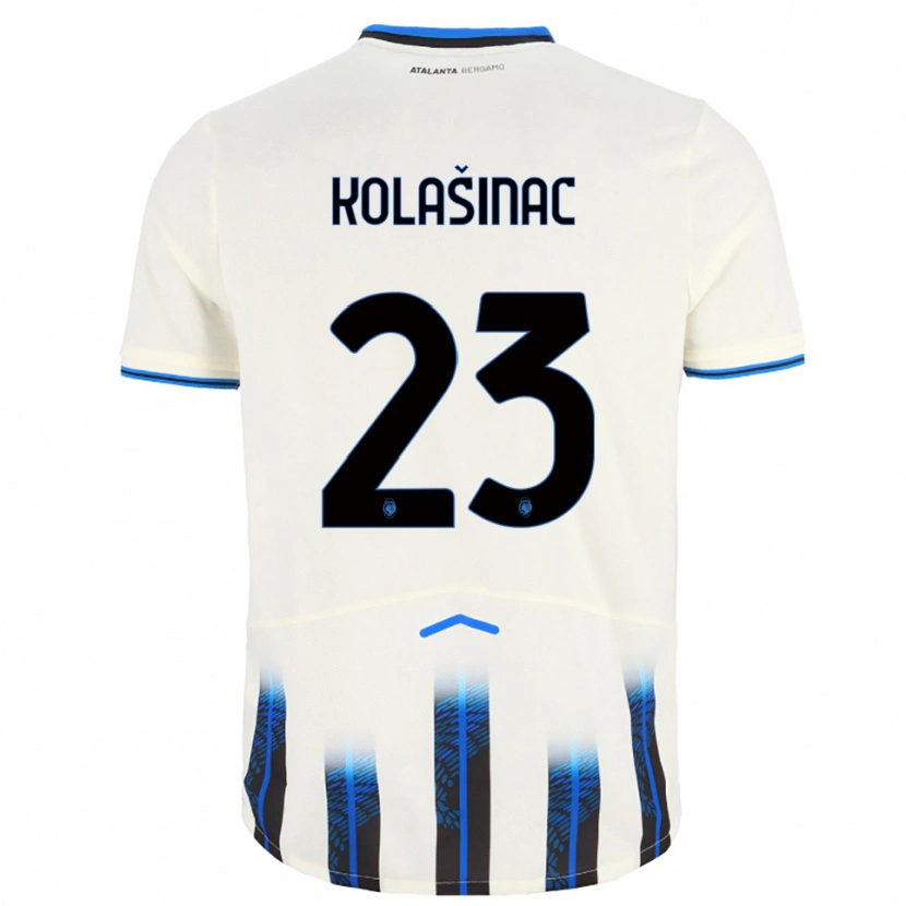 Danxen Barn Sead Kolasinac #23 Hvit Blå Bortetrøye Drakt Trøye 2025/26 Skjorter T-Skjorte