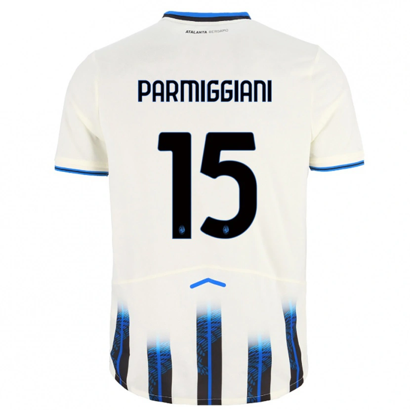 Danxen Barn Pietro Parmiggiani #15 Hvit Blå Bortetrøye Drakt Trøye 2025/26 Skjorter T-Skjorte