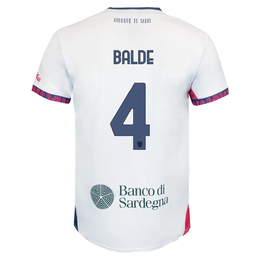 Danxen Barn Mamadou Balde #4 Hvit Marineblå Rød Bortetrøye Drakt Trøye 2025/26 Skjorter T-Skjorte
