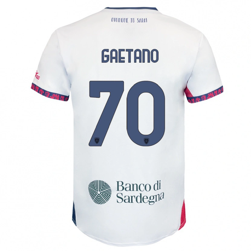 Danxen Barn Gianluca Gaetano #70 Hvit Marineblå Rød Bortetrøye Drakt Trøye 2025/26 Skjorter T-Skjorte