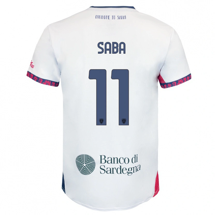 Danxen Barn Alessio Saba #11 Hvit Marineblå Rød Bortetrøye Drakt Trøye 2025/26 Skjorter T-Skjorte