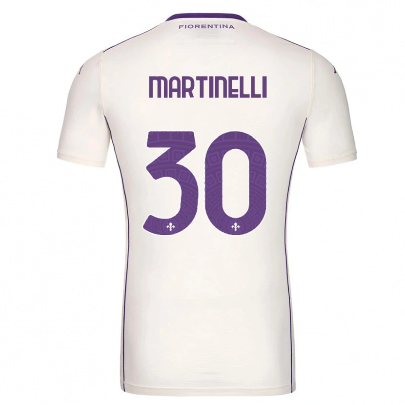 Danxen Barn Tommaso Martinelli #30 Hvit Lilla Rød Bortetrøye Drakt Trøye 2025/26 Skjorter T-Skjorte