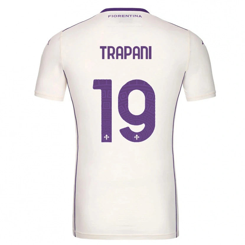Danxen Barn Niccolò Trapani #19 Hvit Lilla Rød Bortetrøye Drakt Trøye 2025/26 Skjorter T-Skjorte