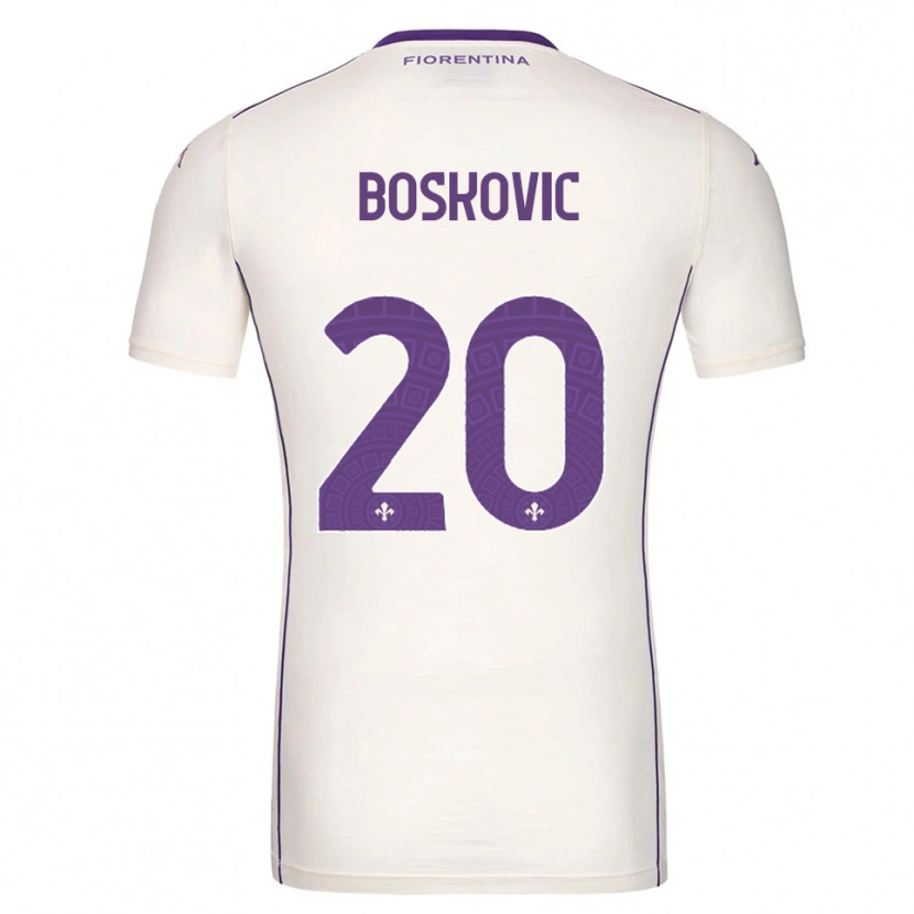 Danxen Barn Matko Boskovic #20 Hvit Lilla Rød Bortetrøye Drakt Trøye 2025/26 Skjorter T-Skjorte