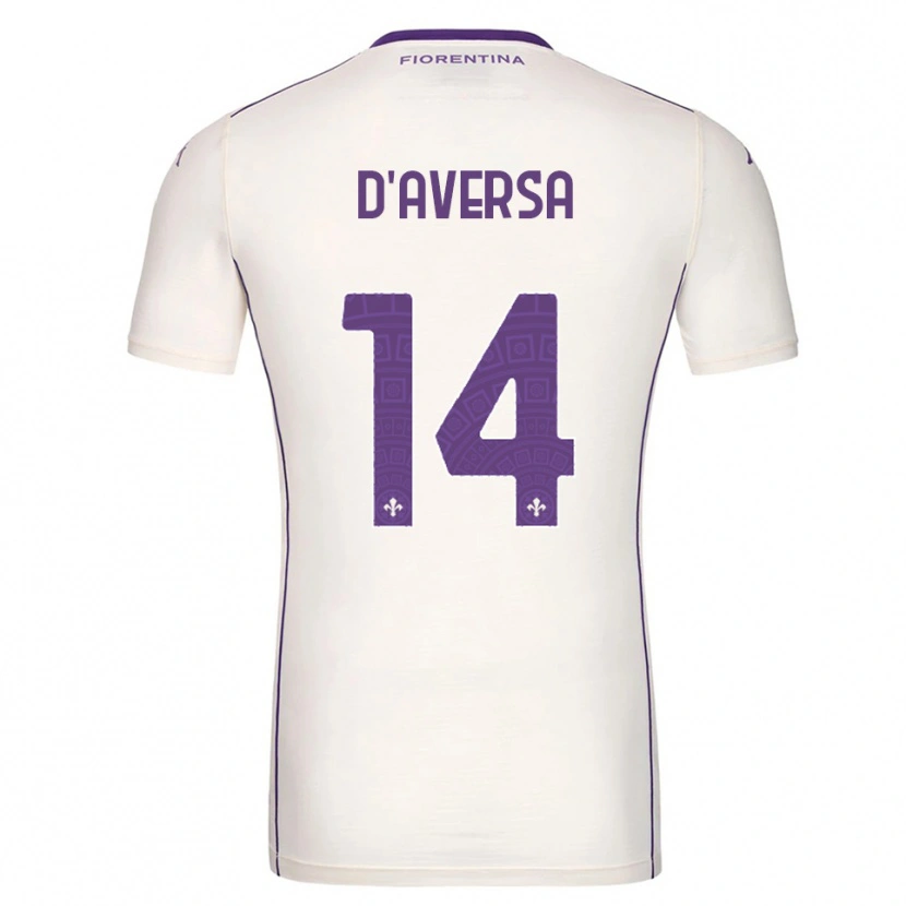 Danxen Barn Simone D'aversa #14 Hvit Lilla Rød Bortetrøye Drakt Trøye 2025/26 Skjorter T-Skjorte
