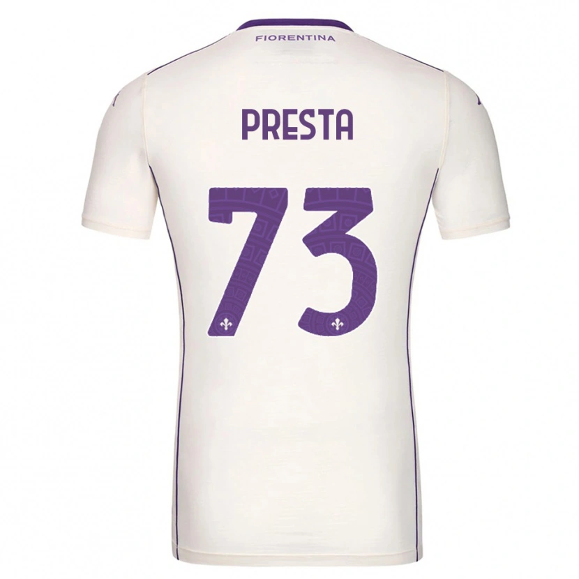 Danxen Barn Francesco Presta #73 Hvit Lilla Rød Bortetrøye Drakt Trøye 2025/26 Skjorter T-Skjorte