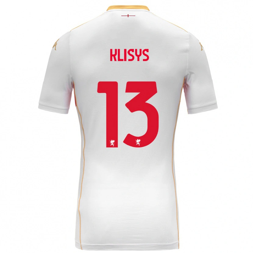 Danxen Barn Lukas Klišys #13 Hvit Rød Bortetrøye Drakt Trøye 2025/26 Skjorter T-Skjorte