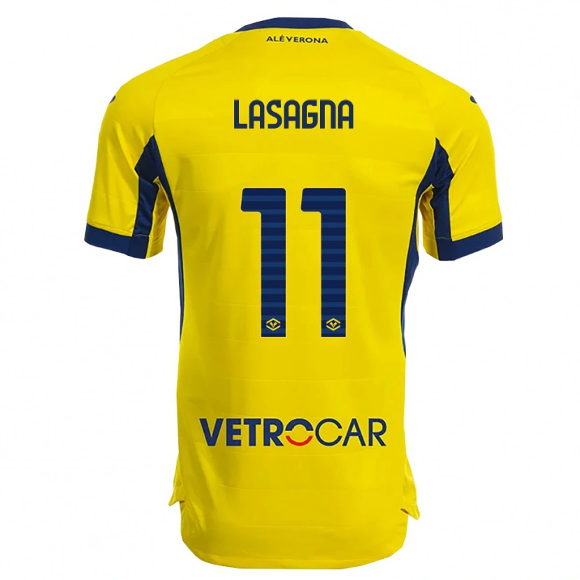Danxen Barn Kevin Lasagna #11 Gul Marineblå Bortetrøye Drakt Trøye 2025/26 Skjorter T-Skjorte