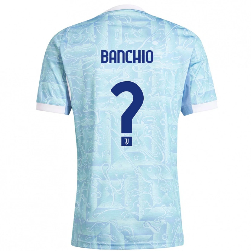 Danxen Barn Gianluca Banchio #0 Lyseblå Gul Bortetrøye Drakt Trøye 2025/26 Skjorter T-Skjorte