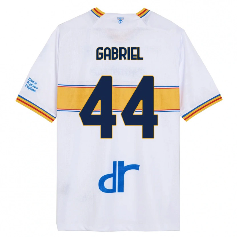 Danxen Barn Tiago Gabriel #44 Hvit Gul Bortetrøye Drakt Trøye 2025/26 Skjorter T-Skjorte