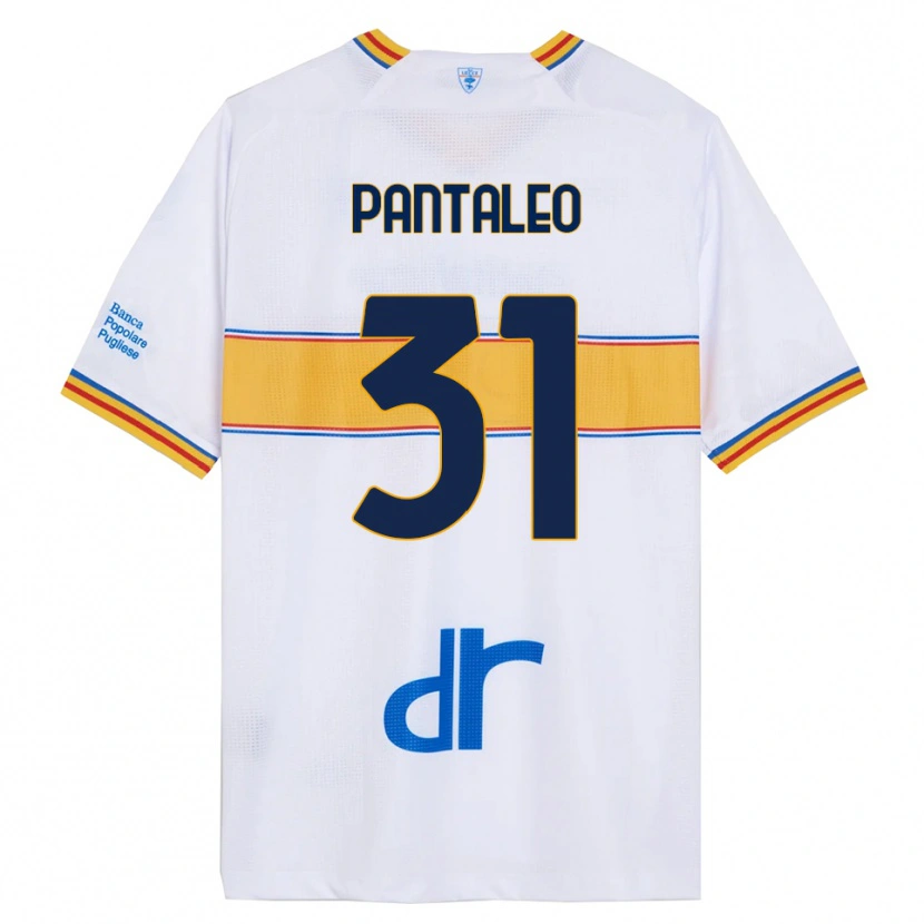 Danxen Barn Dario Pantaleo #31 Hvit Gul Bortetrøye Drakt Trøye 2025/26 Skjorter T-Skjorte