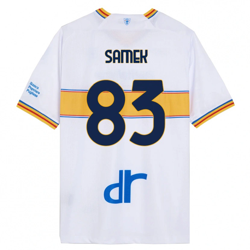 Danxen Barn Daniel Samek #83 Hvit Gul Bortetrøye Drakt Trøye 2025/26 Skjorter T-Skjorte