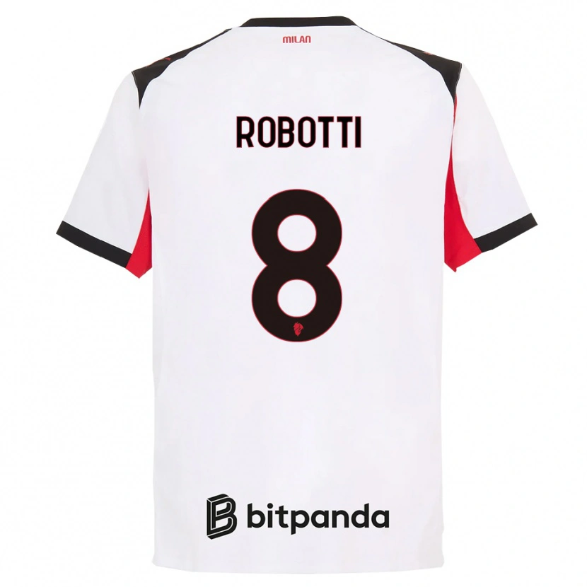 Danxen Barn Giovanni Robotti #8 Hvit Svart Bortetrøye Drakt Trøye 2025/26 Skjorter T-Skjorte