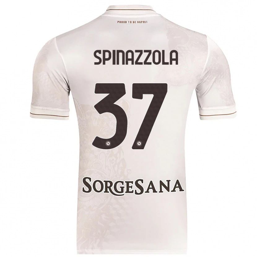 Danxen Barn Leonardo Spinazzola #37 Champagne Brun Bortetrøye Drakt Trøye 2025/26 Skjorter T-Skjorte