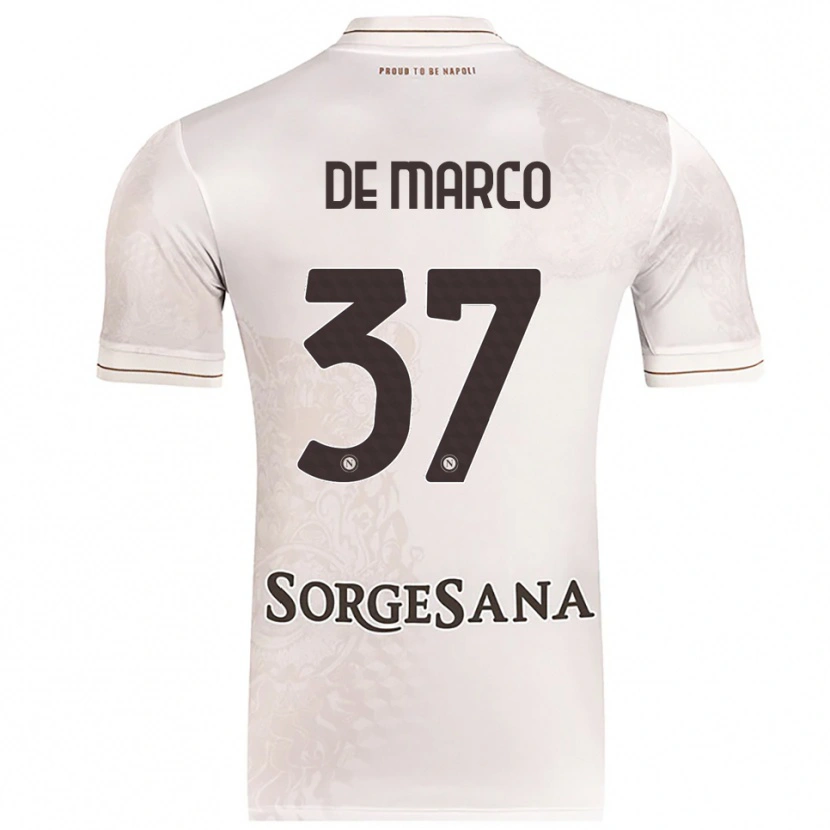Danxen Barn Francesco De Marco #37 Champagne Brun Bortetrøye Drakt Trøye 2025/26 Skjorter T-Skjorte