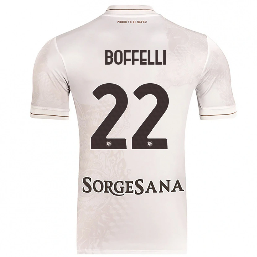 Danxen Barn Valerio Boffelli #22 Champagne Brun Bortetrøye Drakt Trøye 2025/26 Skjorter T-Skjorte