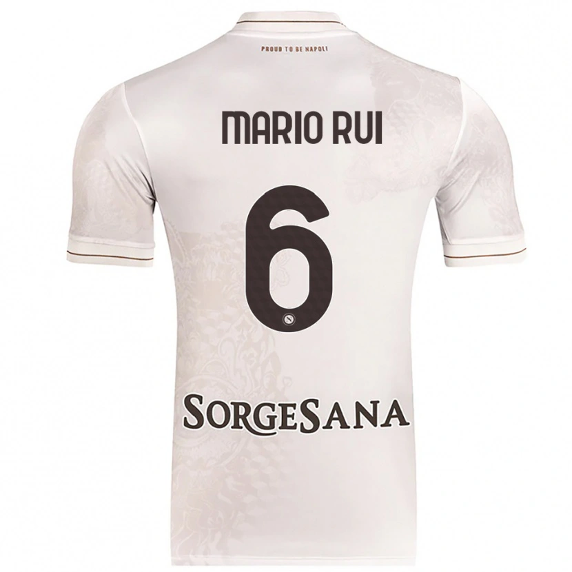 Danxen Barn Mario Rui #6 Champagne Brun Bortetrøye Drakt Trøye 2025/26 Skjorter T-Skjorte