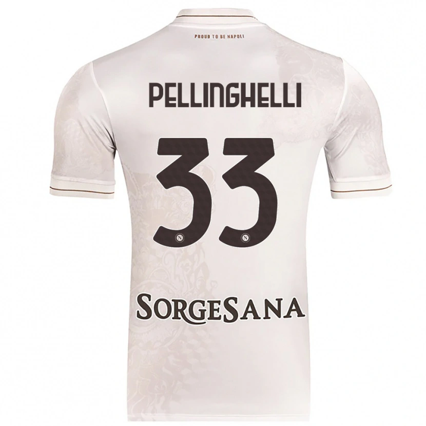 Danxen Barn Alice Pellinghelli #33 Champagne Brun Bortetrøye Drakt Trøye 2025/26 Skjorter T-Skjorte
