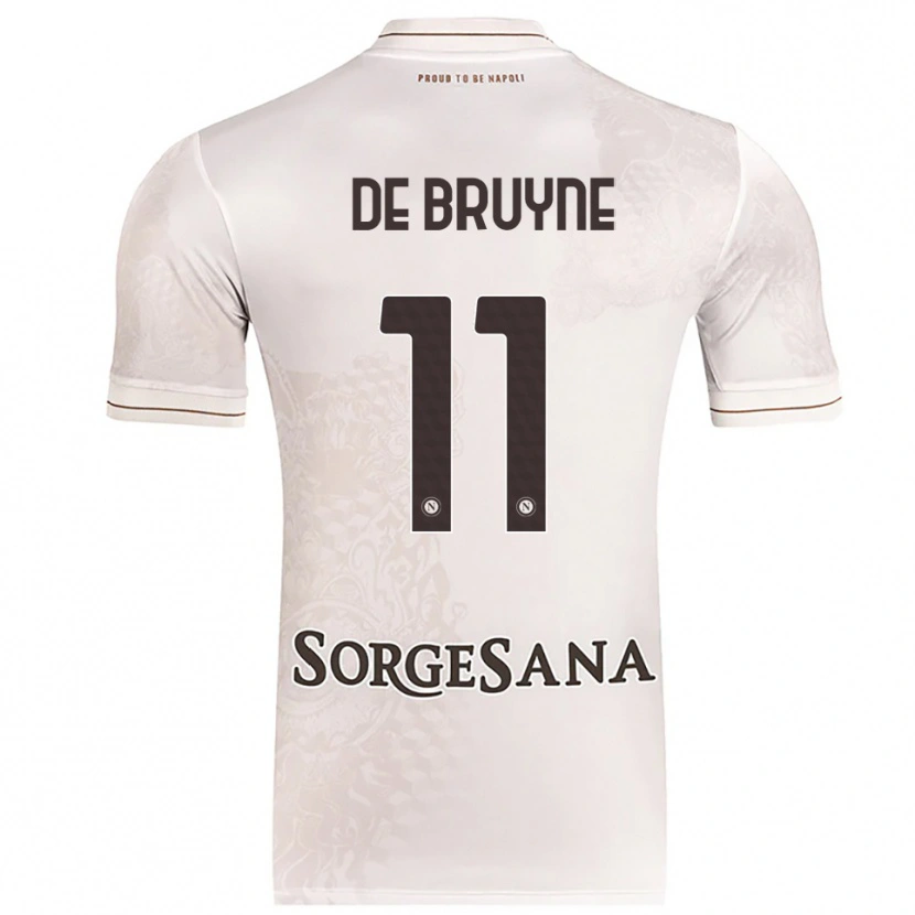 Danxen Barn Kevin De Bruyne #11 Champagne Brun Bortetrøye Drakt Trøye 2025/26 Skjorter T-Skjorte