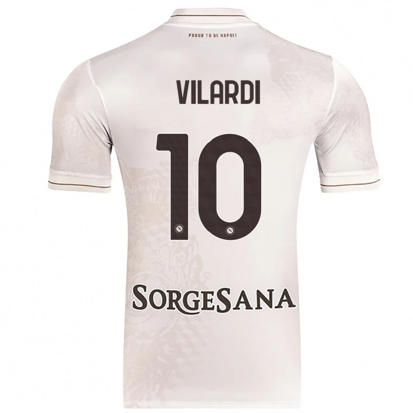 Danxen Barn Mario Vilardi #10 Champagne Brun Bortetrøye Drakt Trøye 2025/26 Skjorter T-Skjorte