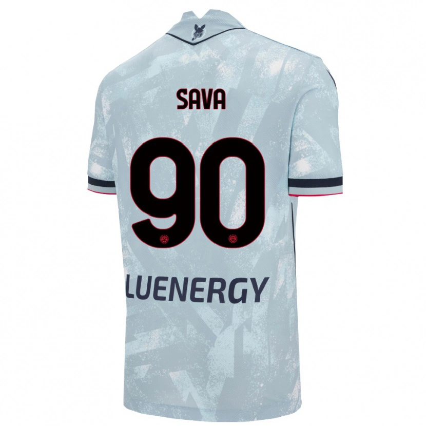 Danxen Barn Răzvan Sava #90 Lyseblå Svart Bortetrøye Drakt Trøye 2025/26 Skjorter T-Skjorte
